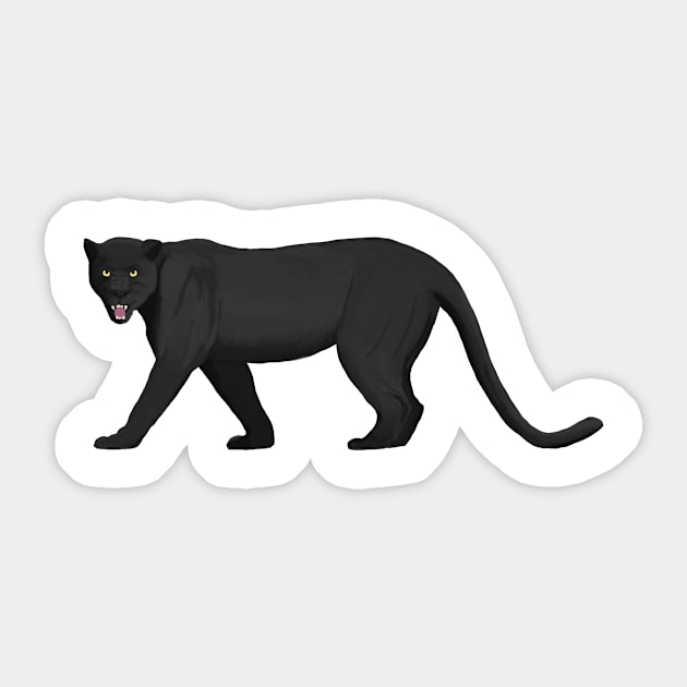 Black Panther Sticker by College Mascot Designs